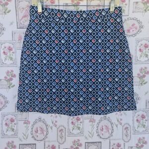 Peter Millar Women's M Blue Print Golf Tennis Skort Skirt UPF 50+ Sun Protection